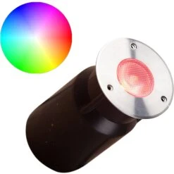 Heissner L463-00 Smart Light RGB Bodeneinbau Spot Und Decklight 3 Watt Silber