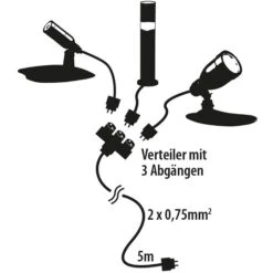 Heissner SMART LIGHTS Starter Set "Gartenleuchten Mit Dämmerungssensor" -Schwimmbadzubehör 06 1 Anschlussverteilung SL Lampen heissner