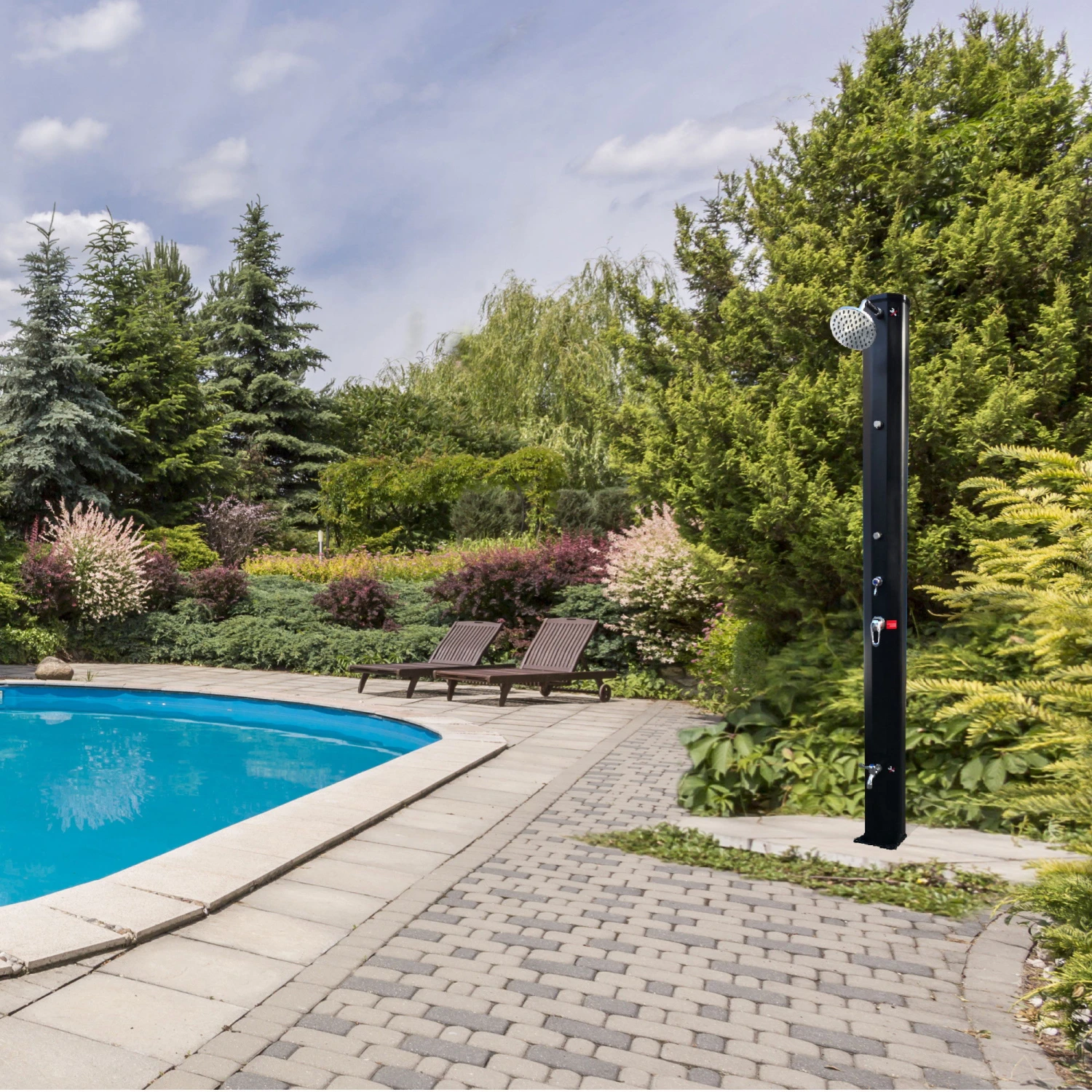 SUMMER FUN Solardusche - Sprühnebel 35 Liter Tank Inkl. 2 Nebeldüsen Inkl. Fußdusche 2 SUMMER FUN Solardusche - Sprühnebel 35 Liter Tank Inkl. 2 Nebeldüsen Inkl. Fußdusche – Bild 2