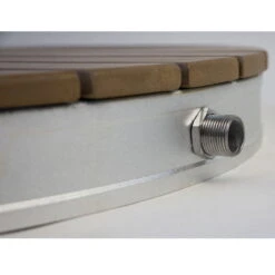 SUMMER FUN Outdoor Gartendusche "Shower UP", Runde Platte Ø 74 Cm, Mit Gartenschlauchanschluß -Schwimmbadzubehör 2400059 Gartendusche 04