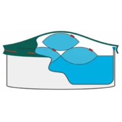 SUMMER FUN Aufblasbares Winterkissen Für Pool, Stahlwandpool, Framepool Und GFK Pool - Größe 122x122x44 Cm -Schwimmbadzubehör 2510061SF Winterkissen 8