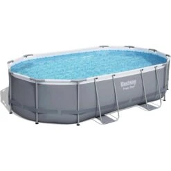 Bestway Power Steel Oval Frame Pool Set 488 X 305 X 107 Cm (56448GS)