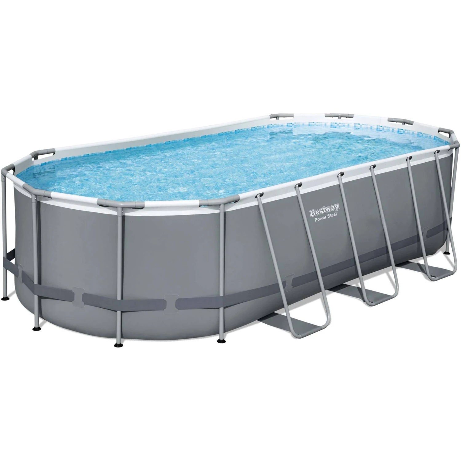 Bestway Power Steel Oval Frame Pool Set 549 X 274 X 122 Cm (56710GS) 1 Bestway Power Steel Oval Frame Pool Set 549 X 274 X 122 Cm (56710GS)