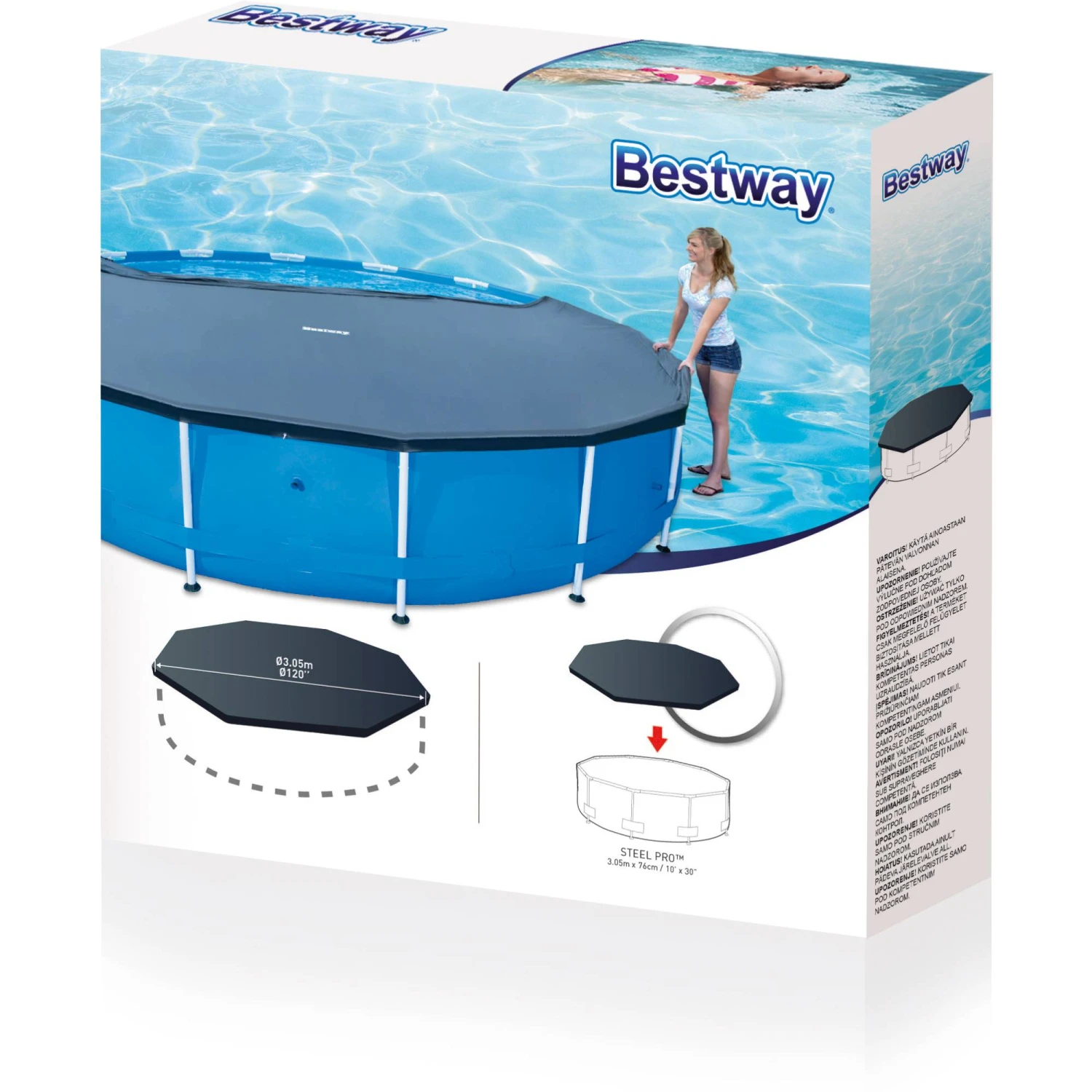 Bestway Pool Cover 3,05 M Abdeckplane Für Frame Pool 2 Bestway Pool Cover 3,05 M Abdeckplane Für Frame Pool – Bild 2