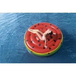 Bestway Watermelon Island Badeinsel Ø 188 Cm -Schwimmbadzubehör Bestway schwimmende Melone zum aufblasen mit frau