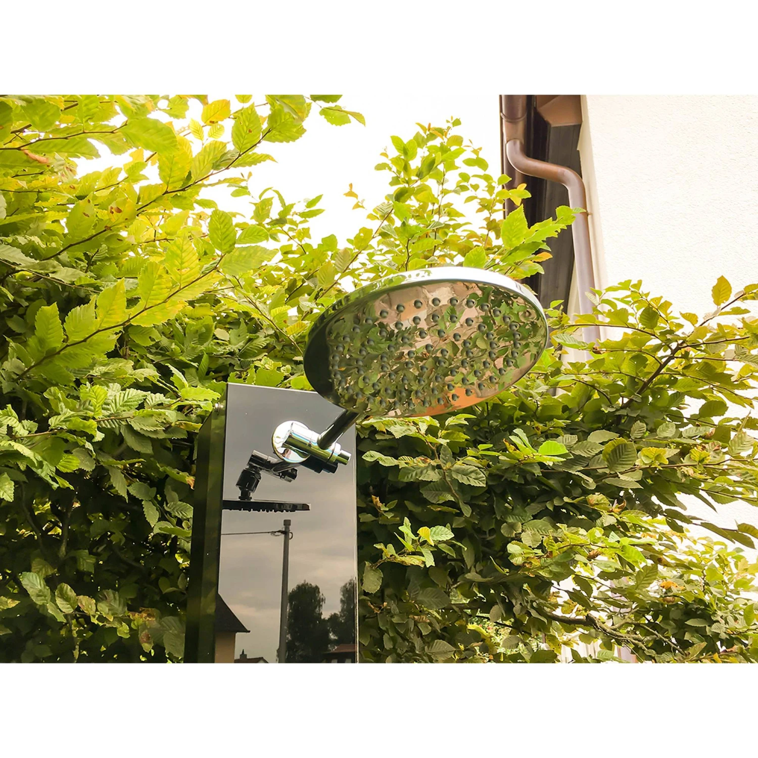 Solardusche Exquisit Aus Edelstahl Mit Glasfront 18l 6 Solardusche Exquisit Aus Edelstahl Mit Glasfront 18l – Bild 6