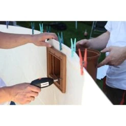 Waterman Einbauskimmer Standard Braun Inklusive Einlaufdüse -Schwimmbadzubehör Einbauskimmer braun montage 1