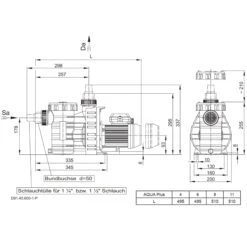 Filterpumpe Aqua Plus 6 -Schwimmbadzubehör Filterpumpe Aqua Plus 04 1