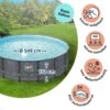 Polygroup Summer Waves Elite Frame Pool Rund - Rattan Dunkel Grau 549 X 132 Cm Solo (3000156)