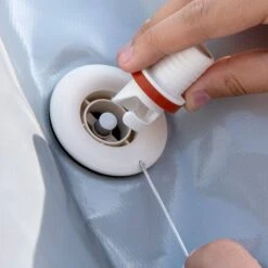 Waterman Luftkissen Poolabdeckung Aufblasbare Abdeckplane Rund Ø 4 M Grau/innen Beige Mit Ösen Und Kordelzug -Schwimmbadzubehör Luftkissen Abdeckplane 03 4