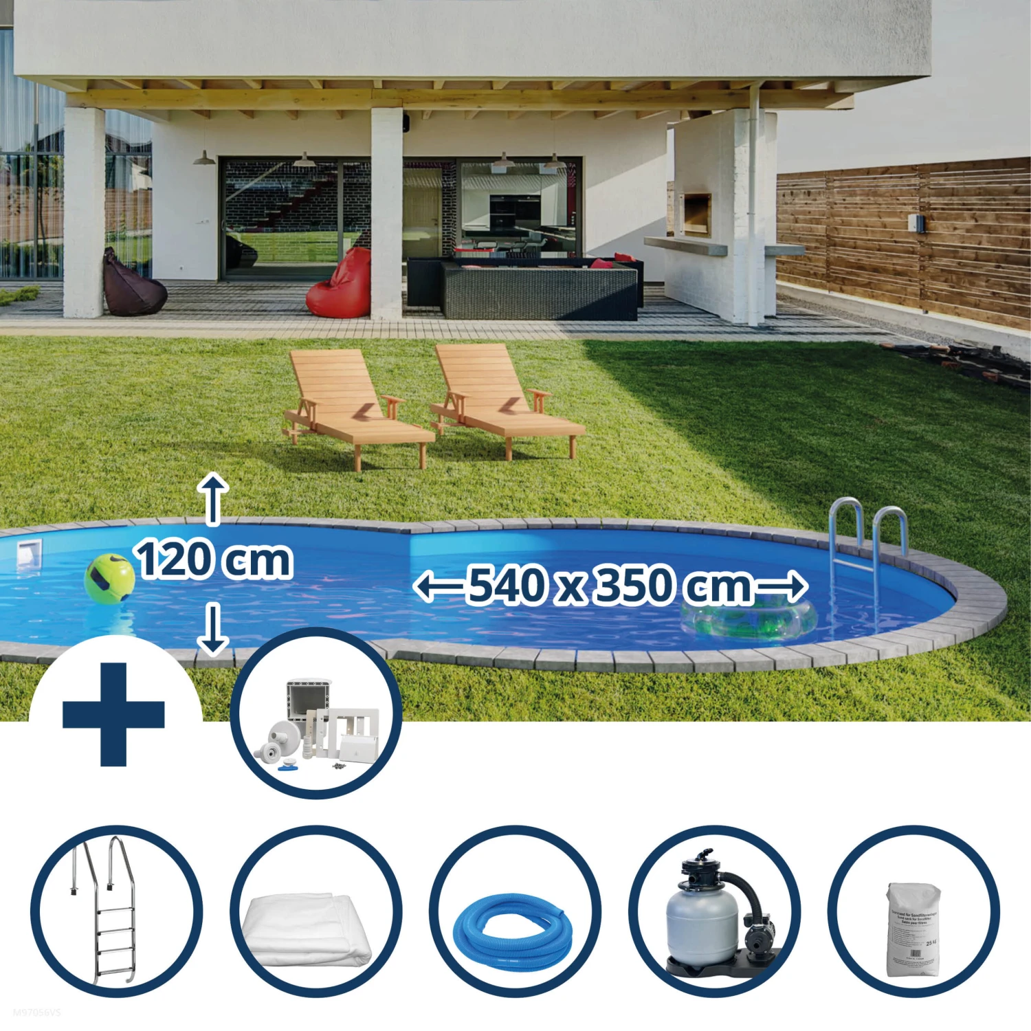 Waterman Stahlwandpool Set (6-teilig) Tief Achtform 540 X 350 X 120 Cm, Stahl 0,4 Mm Weiß Folie 0,4 Mm Blau 1 Waterman Stahlwandpool Set (6-teilig) Tief Achtform 540 X 350 X 120 Cm, Stahl 0,4 Mm Weiß Folie 0,4 Mm Blau