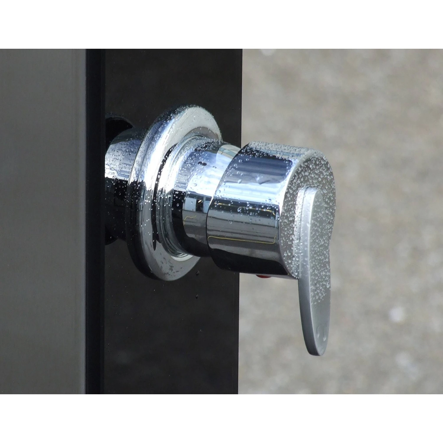 Solardusche Exquisit Aus Edelstahl Mit Glasfront 18l 5 Solardusche Exquisit Aus Edelstahl Mit Glasfront 18l – Bild 5