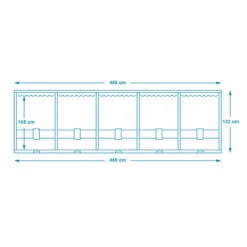 Polygroup Summer Waves Elite Frame Pool Set 488 X 122 Cm (3000121) -Schwimmbadzubehör P4001648B Abmessungen