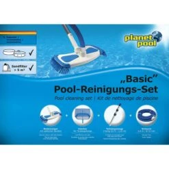 Titelseite -Schwimmbadzubehör Planet Pool Reinigungs Set Basic Verpackung