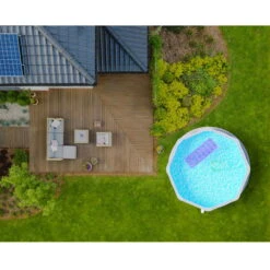 Stahlwandpool Rund Classic (breiter Handlauf) 450x120cm, Stahl 0,4mm Weiß, Folie 0,3mm Blau, Overlap -Schwimmbadzubehör Planet Pool Stahlwandpool Classic weiss blau MS 07