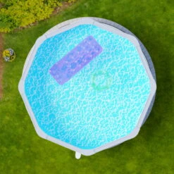 Stahlwandpool Rund Classic (breiter Handlauf) 450x120cm, Stahl 0,4mm Weiß, Folie 0,3mm Blau, Overlap -Schwimmbadzubehör Planet Pool Stahlwandpool Classic weiss blau MS 08