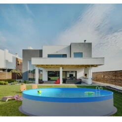 Waterman Stahlwandpool Rund 350x90 Cm, Stahl 0,3 Mm Weiß, Folie 0,2 Mm Blau, Overlap -Schwimmbadzubehör Planet Pool Stahlwandpool weiss blau overlap OS 06 1