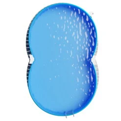 Stahlwandpool Achtform 540x350x120 Cm, Stahl 0,4 Mm Weiß, Folie 0,4 Mm Blau, Einhängebiese -Schwimmbadzubehör S81009MSVS S81010MSVS S8140MSVS Stahlwandbecken Achtform Weiss Blau 09 2