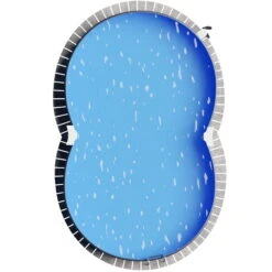 Stahlwandpool Achtform 540x350x120 Cm, Stahl 0,4 Mm Anthrazit, Folie 0,4 Mm Blau, Einhängebiese -Schwimmbadzubehör S81068MSVS S81069MSVS S81073MSVS Stahlwandbecken Achtform Athrazit Blau 09 2